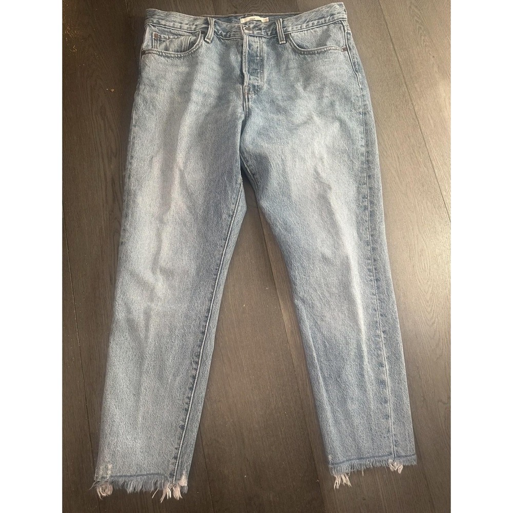 Levi's Jeans Womens 32 Light Wash High Rise Wedgie Straight Raw‎ Hem Pants
